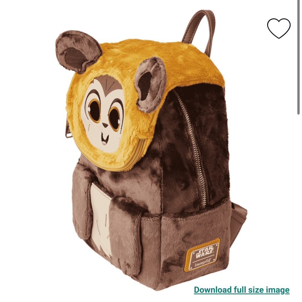 Star Wars Loungefly Plush Wicket Mini Backpack Ewok NWT
